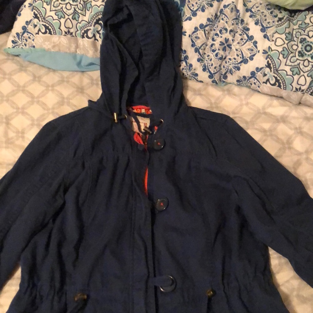 A navy jacket from mossimo supply co